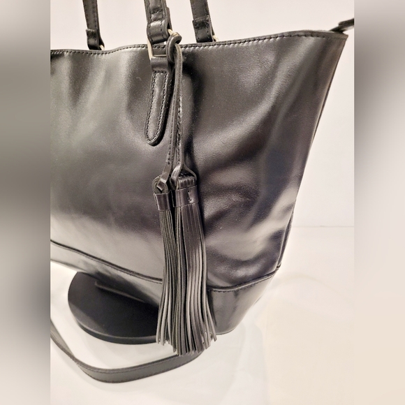 Patricia Nash Black Leather Milana Tote With Tassel NWOT - Picture 4 of 6